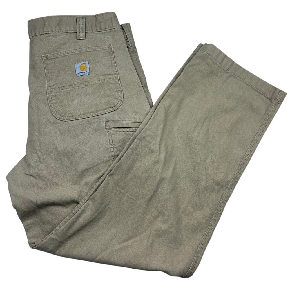 Carhartt Canvas Work Pants 36x32 Tan‎ Rugged Flex Relaxed Fit Workwear Gorpcore